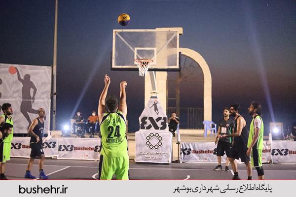 مسابقات بسکتبال سه نفره در ساحل بوشهر به پایان رسید