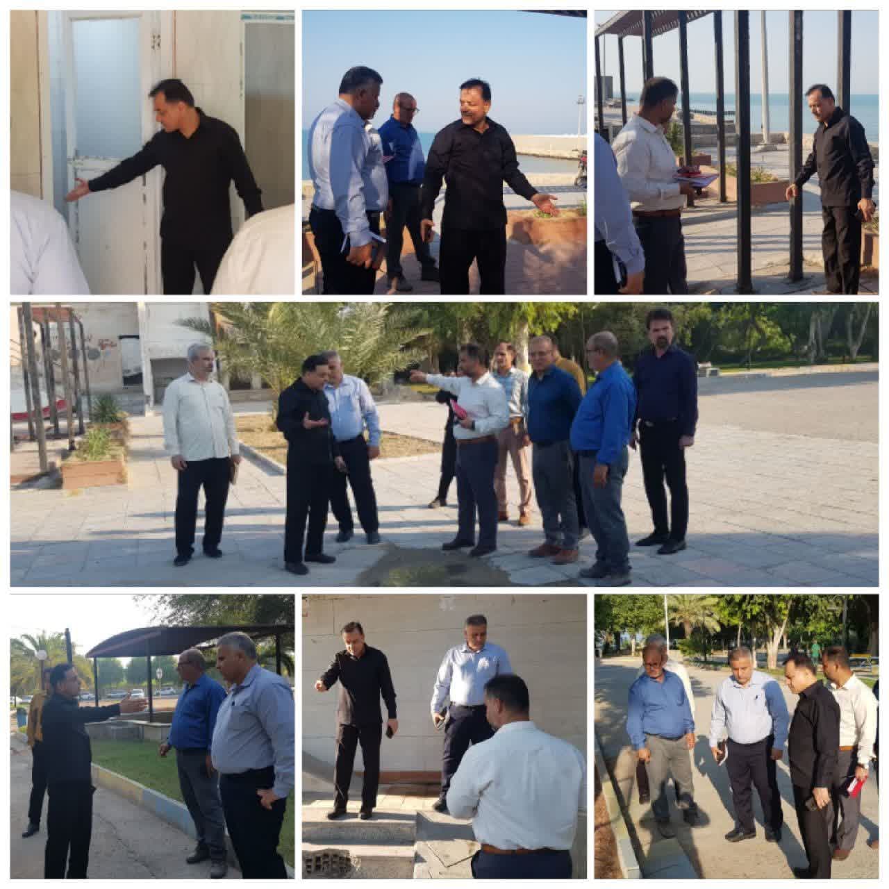 بازدید شهردار بوشهر از پارک‌های منطقه ٢ شهرداری؛دستور شهردار برای رفع مشکلات فضای سبز در مناطق